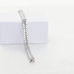 Stålsmycke armband 21cm pansarlänkskedja 6mm från jevelia.se