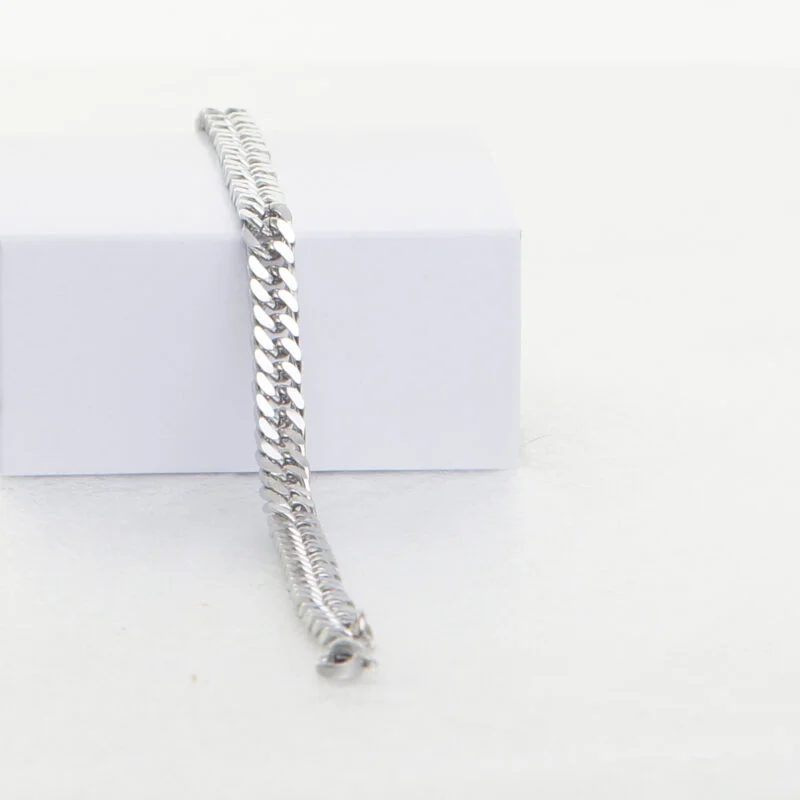 Stålsmycke armband 21cm pansarlänkskedja 6mm från jevelia.se