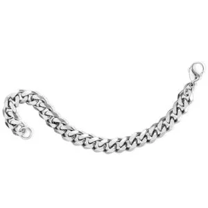 Armband 11,3mm Massiv pansarkedja, 21cm. Rostfritt stål - silverlook. - Bild 2