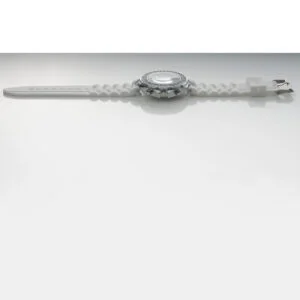 Armbandsur Unisex-diamondstyle, Fashionklocka med lyxig framtoning till superpris! Vitt silikonarmband. - Bild 2