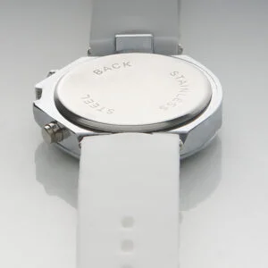 Armbandsur Unisex-diamondstyle, Fashionklocka med lyxig framtoning till superpris! Vitt silikonarmband. - Bild 3