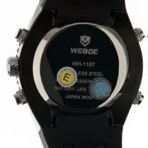 Sport armbandsur äkta Weide multifunktion klocka med kvalitet. Svart-stål. - Bild 2