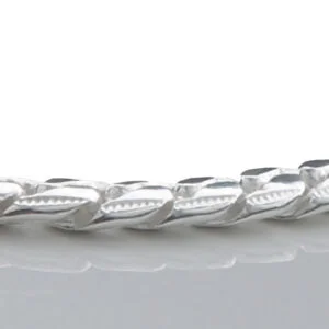Halskedja, silverstil, 50,8cm Vogue-pansarlänk 5mm. Supertrendig design! - Bild 2