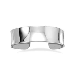 Silverarmband, 25 mm bred. Hantverkssmycke. Stel armring. - Bild 2
