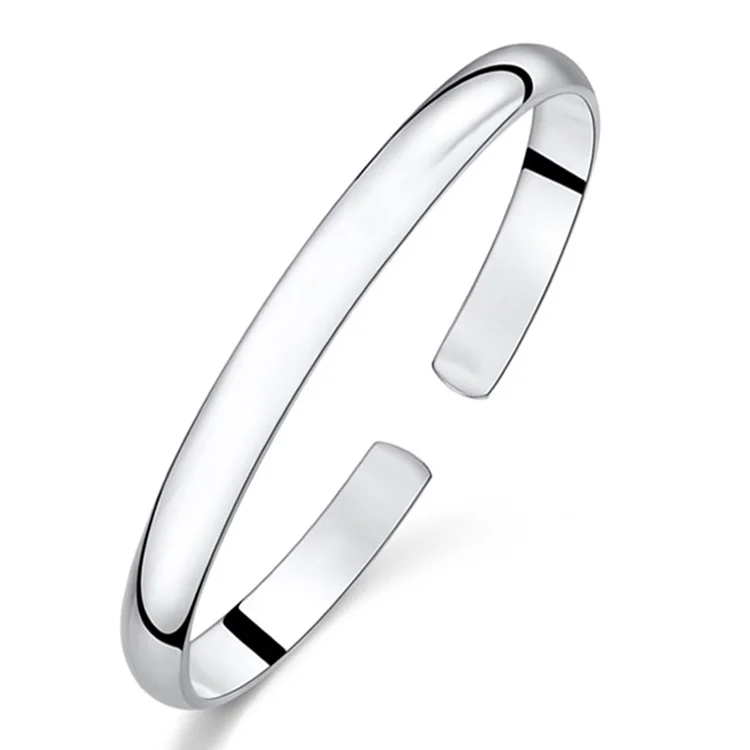 Silverarmband, 8mm bred. Elegant rundad form.