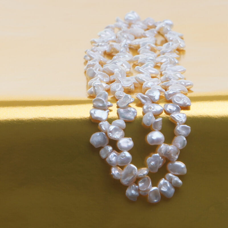 Pärlhalsband, två rader, Biwa-typ pärlor, Jevelia